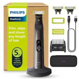 PHILIPS OneBlade Pro 360 - elektrischer Rasierer & Trimmer für Gesicht und Körper, mit Aufsätzen und Reiseetui