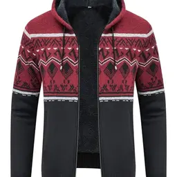 IGEEKWELL Herren Fleece Hoodie mit Kapuze – Gefütterte Sweatjacke für den Winter