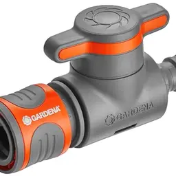Gardena Steuerventil für automatische Bewässerung, stufenlose Regulierung, modern, grau-orange