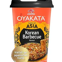 OYAKATA Instant-Nudelbecher Korean BBQ – 93 g mit koreanischem Grillgeschmack & Sojasoße, Fertigmahlzeit in 3 Minuten, perfekt für unterwegs & Zuhause