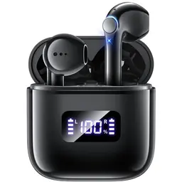 Gxorul Bluetooth Sportkopfhörer mit 30 Stunden Spielzeit und Mikrofon, Dunkelgrau