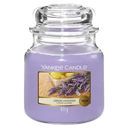 Yankee Candle Duftkerze Lemon Lavender (mittelgroß) - Brenndauer bis 75 Std.