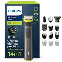 Philips Multigroom Series 7000, All-in-One-Trimmer, 14-in-1 für Bart, Haare und Körper - 21 Längeneinstellungen
