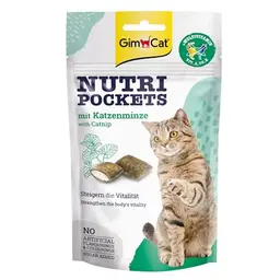 GimCat Nutri Pockets Katzenminze - Knuspriger Katzensnack mit cremiger Füllung - 60 g