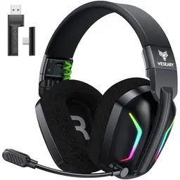 WESEARY Gaming Headset Wireless mit Mikrofon für PS5, PS4, PC, Switch & Handy