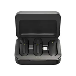Kabelloses Mini-Lavaliermikrofon 2er-Pack mit Ladehülle, ideal für iPhones und Videoaufnahmen, 70ft Reichweite