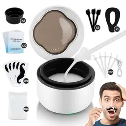 Foreverlily Nasenwachs-Set, 40 g, wiederverwendbare Silikonwerkzeuge, anti-Verlust-Deckel, schwarz