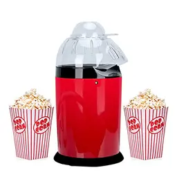 Podazz Elektrische Popcornmaschine 1200W – Gesunde Heißluft-Popcornmaschine für Zuhause und Partys (rot)