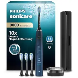 Philips Sonicare DiamondClean 9000 elektrische Zahnbürste mit 4x C3 Bürstenköpfen, Aquamarine