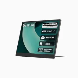 LG gram +View 17 Zoll Portable Monitor, IPS, USB-C & Mini-HDMI, Silber