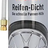 NIGRIN Reifendichtmittel 500 ml für Soforthilfe bei Reifenpannen – Rot & Weiß