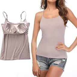 STARBILD Damen BH-Hemd, unsichtbar, gepolstert, verstellbare Träger, komfortabel, rosa