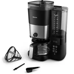 Philips All-in-1 Filterkaffeemaschine - frisch gemahlener Kaffee mit Duo-Bohnenbehälter und 1,25-L-Glaskanne