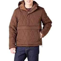 Amazon Essentials Herren Anorak mit Kapuze, Tiefbraun, XXL