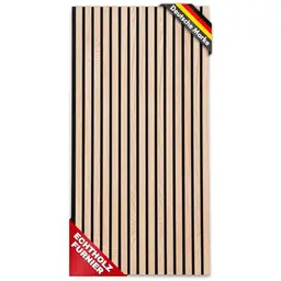 Floordirekt 3D Akustikpaneele 118x60 cm – Wandpaneele mit Echtholzfurnier für angenehme Raumakustik