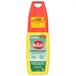 Autan Tropical Pumpspray Mückenschutz für Körper & Gesicht, 100 ml