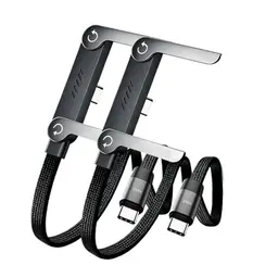 2-in-1 Ladekabel mit Halterung, 1,5m Schnellladekabel für Handy und Tablets (2 Stück)