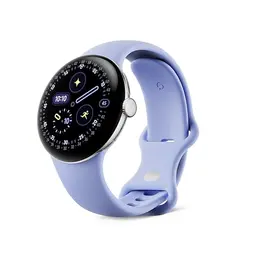 Google Pixel Watch 4 – Smartwatch mit Fitness-Tracker und virtuellem Assistenten – Aluminiumgehäuse in Polished Silver – Sportarmband in Iris