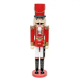 Dekohelden24 Nussknacker Soldat in Rot Metallic, Klassisch, 50 cm