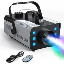 UKing 1200W Mini Nebelmaschine mit RGB LED-Lichtern, Fernbedienung und 1L Tank für Halloween, Party und Events