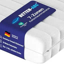 Betten-ABC Matratze 140x200 cm - 7-Zonen Kaltschaum - Hypoallergen, waschbarer Bezug - Oeko-TEX® zertifiziert