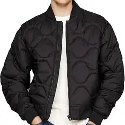 Tommy Hilfiger Herren Steppjacke Bomber Übergangsjacke, Schwarz, Größe L