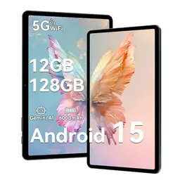 TABWEE T80 Android 10 Zoll Tablet, 12GB RAM, 128GB Speicher, 5G WiFi, Gemini AI, 6000mAh Akku, neueste Version 2025