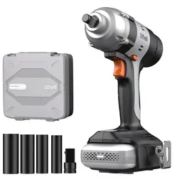 Litheli Akku-Schlagschrauber, 400 Nm, 1/2 Zoll, 2 Ah Akku, LED-Licht, variabler Drehzahl für Haus, Auto, DIY