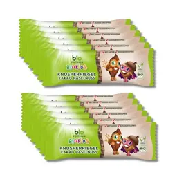 BioKids Knusperriegel Kakao-Haselnuss, 12 Stück á 25g