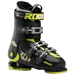 Roces Kinder Skischuhe Idea Free, verstellbar, Schwarz-Grün, Größe 36-40