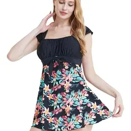 Wantdo Damen Tankini Badeanzug Sommer Strandmode Einteiler Badekleid Azalee Größe 44-46