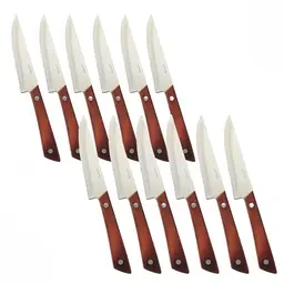 SanheKit Steakmesser-Set, Edelstahl mit Holzgriff, 8-tlg. (rosenholz)