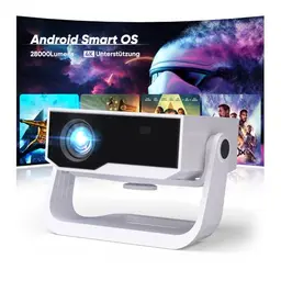 2025 Smart Beamer mit 4K, Android 11, WiFi 6 & BT 5.2, Heimkino für PS5 & Switch