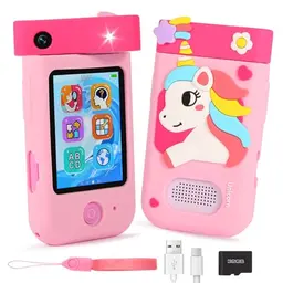 ZUEOKAI Kinderkamera für 3-8 Jahre, 180° Drehobjektiv, mit 32GB Karte, in grüner Dino-Box, ideales Geschenk