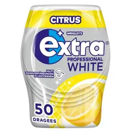 Extra Professional Kaugummi Zuckerfrei White Citrus, 50 Dragees