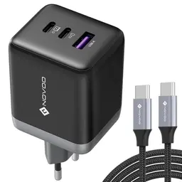 NOVOO 100W USB C Ladegerät mit 3 Ports - Schnellladung für MacBook Pro/Air, Galaxy S24 Ultra, iPhone 16 und mehr