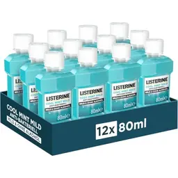 Listerine Cool Mint Mundspülung alkoholfrei, 12 x 80 ml