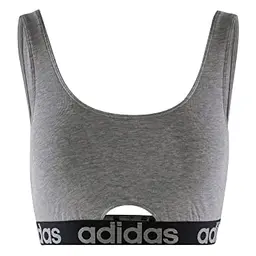 adidas Damen Scoop Bralette Bustier, Heather Grey, Größe M