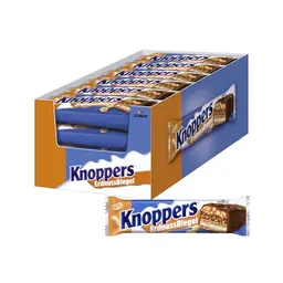Knoppers ErdnussRiegel – 24 x 40 g – Schokoriegel mit Milch- und Erdnusscreme