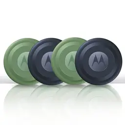 Motorola Moto Tag Smart Tracker, 4er Pack, 2x Jade Green + 2x Starlight Blue
