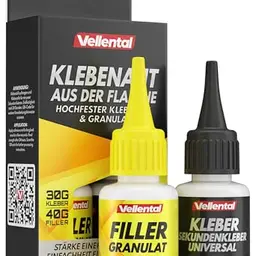 2K Sekundenkleber - Extra starker Kleber für Kunststoff, Holz, Metall - Hitzebeständig & wasserfest