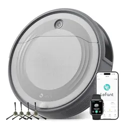 LEFANT M310 Saugroboter mit 4500Pa Saugkraft und WLAN/App Steuerung, geeignet für Tierhaare und Hartböden, Grau