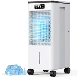Mobile Klimaanlage 4 in 1 - Ventilator und Luftkühler mit Fernbedienung und 7.5L Wassertank