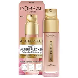 L'Oréal Paris Age Perfect Fluid für Frauen: Altersfleckenminderung & strahlender Teint mit Pfingstrosen-Zellen, 30ml