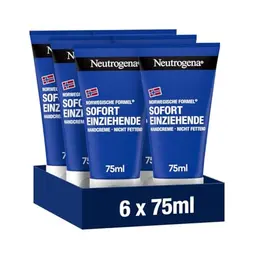Neutrogena Handcreme, 6x75ml, feuchtigkeitsspendend, nicht fettend, bei trockenen und rissigen Händen