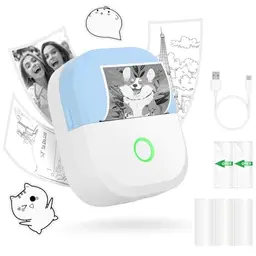 mafiti Mini Fotodrucker, tragbarer Bluetooth Drucker für iOS und Android, ideal für Fotos und Studium