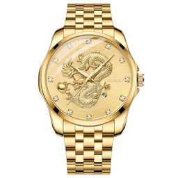 Avaner Herrenuhr mit Edelstahlarmband, leuchtenden Zeigern & Diamantskala
