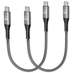 USB C auf USB C Kabel 30CM (2 Stück) - 60W Schnellladekabel für iPhone 15/16, MacBook, Samsung S23/S24, iPad Pro
