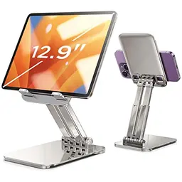 LISEN Tablet Ständer für iPad Pro, Air, Mini und Samsung – Einstellbare Halterung für Schreibtisch, tragbar