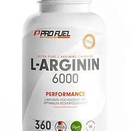 L-Arginin 360 Kapseln vegan - 6000 mg pflanzliches L-Arginin je Tagesdosis - ohne Zusatzstoffe - laborgeprüft